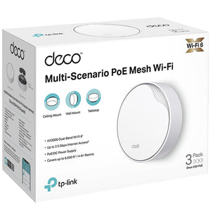 Wi-Fi როუტერი TP-Link Deco X50-PoE(3-pack) AX3000