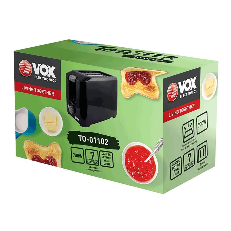 Toaster VOX TO 01102 – ყიდვა ყველაზე იაფად ან განვადებით