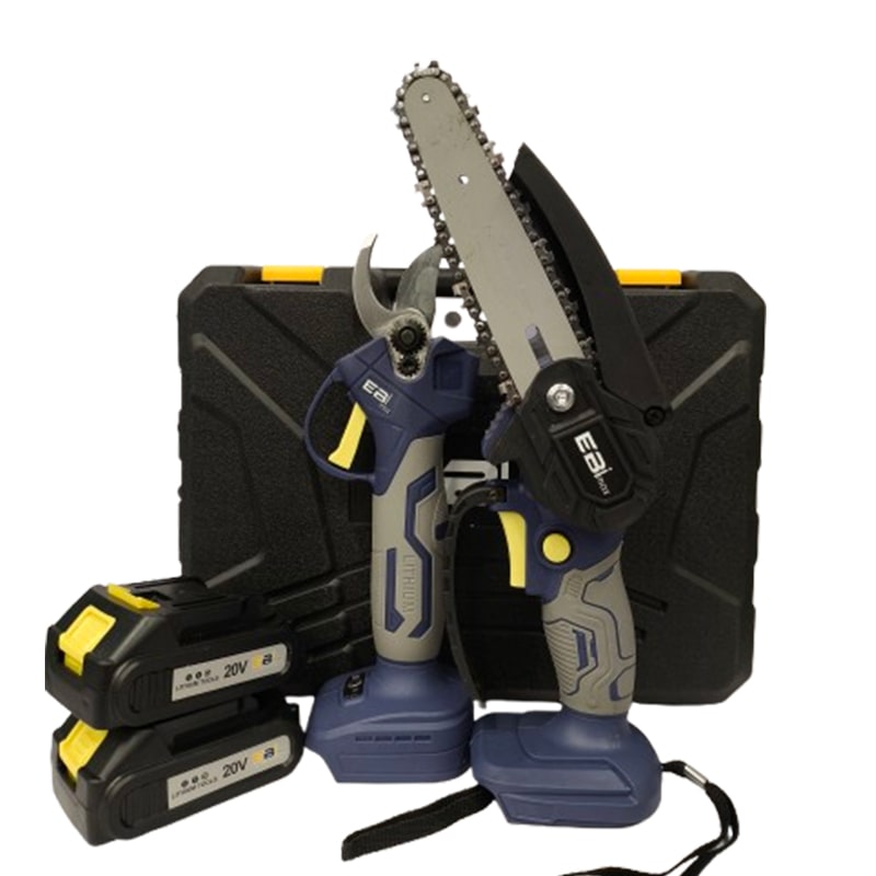 ელექტრო სეკატორისა და ჯაჭვური ხერხის ორეული EBIMAX EM-20V 2IN1