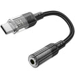 ადაპტერი Hoco LS37 Spirit transparent digital audio converter Type-C to 3.5მმ