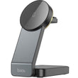 მობილურის უსადენო დამტენი Hoco CQ3 Motorcycle folding 3-in-1 magnetic wireless fast charger