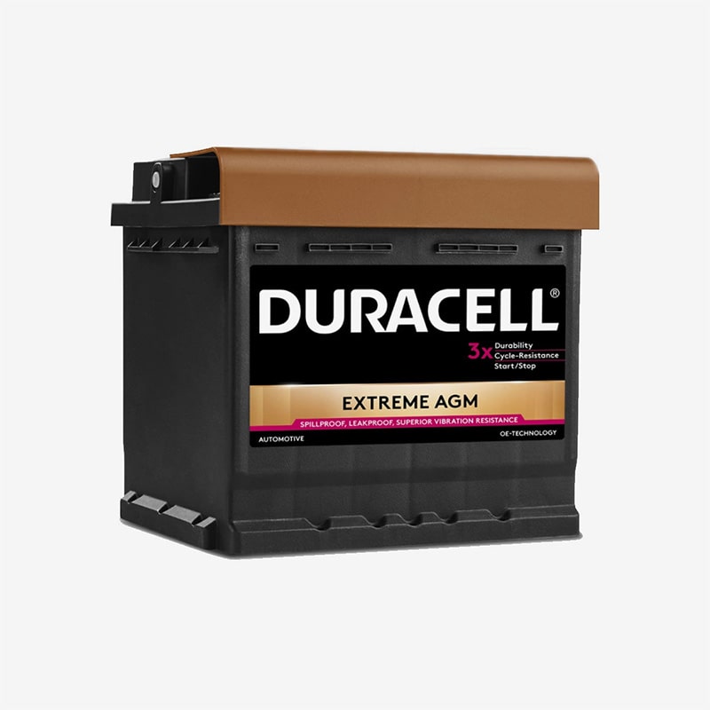 ავტომობილის აკუმულატორი 50ამპ Duracell DE50 AGM 50 Ah DIN . L1