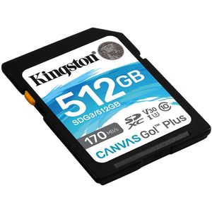 მეხსიერების ბარათი Kingston 512GB SDXC Canvas Go! Plus (SDG3/512GB)