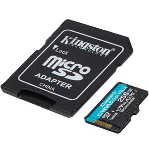 მეხსიერების ბარათი Kingston 256GB microSD Canvas Go Plus (SDCG3/256GB)