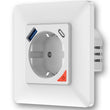 ჭკვიანი როზეტი Moes WK-Y-EU-1U1C-WH-EN