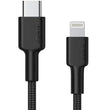 USB კაბელი Aukey CB-NCL1 27W Nylon Braided USB-C to Lightning Cable 1M