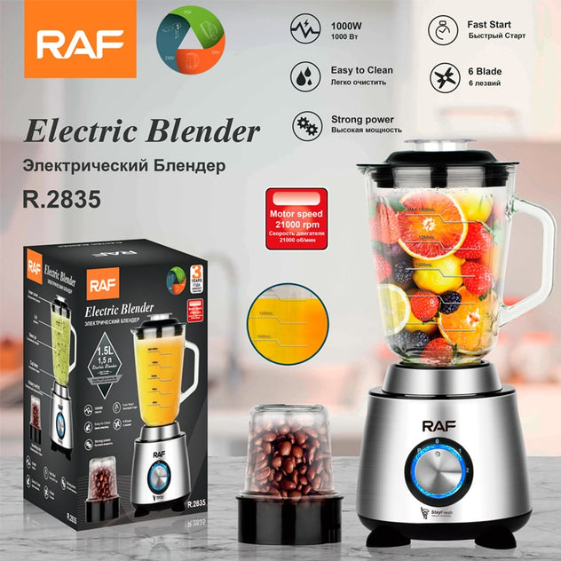 ბლენდერი საფქვავით 1000W RAF R.2835