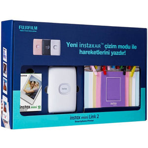 ფოტოპრინტერის ნაკრები Fujifilm Link 2 Clay White Bundle