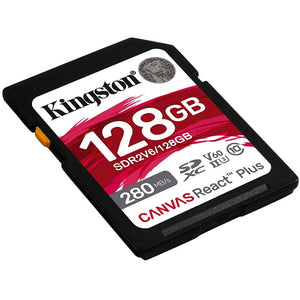 მეხსიერების ბარათი Kingston 128GB SDXC UHS-II Canvas React Plus (SDR2V6/128GB)