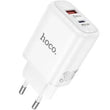 ადაპტერი Hoco DC107 Cool dualport PD30W+QC3.0 charger USB-Type-C, USB-A White