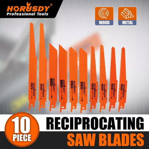ხერხის პირების 10 ცალიანი კომპლექტი Horusdy SDY-97262