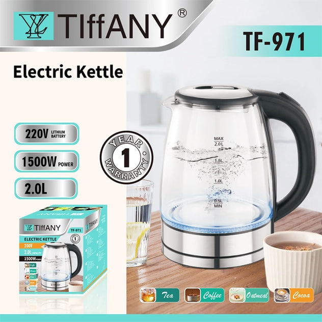 მინის ელექტრო ჩაიდანი Tiffany TF-971