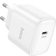 დამტენი ადაპტერი და სადენი Hoco PD25W DC71 Precise single port Charger Type-C (with C to C Cable) White