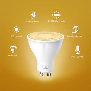 4 ცალი ჭკვიანი ნათურა TP-Link Tapo L610 Smart Wi-Fi Spotlight Dimmable