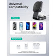 უსადენო დამტენი AUKEY LC-MC211 2-in-1 (Phone + Earphones) Desktop Retractable and Foldable Magnetic Wireless Charger with 1.5M C-to-C Cable, Gunmetal Color, QI2.0