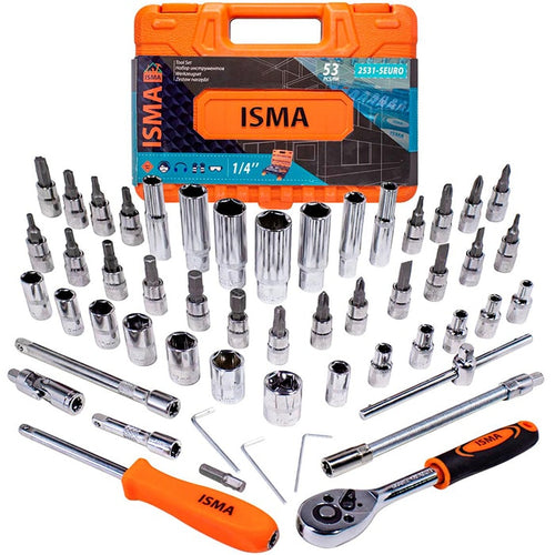 53 ნაჭრიანი ხელსაწყოების ნაკრები ISMA 2531-5 EURO