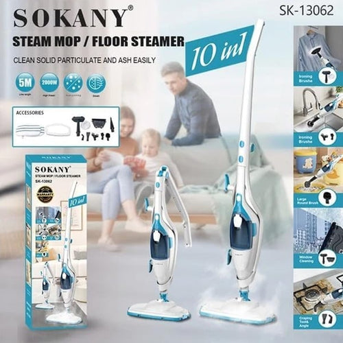 იატაკის ორთქლით საწმენდი ელექტრო ცოცხი 10-1 ში Sokany SK-13062