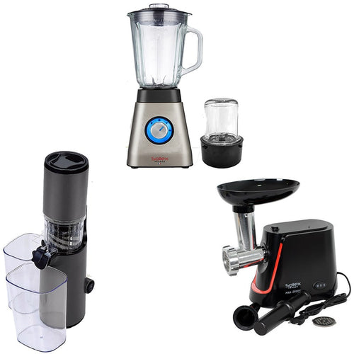 აქცია SOLLEX-ისგან - ბლენდერი SL 407, წვენსაწური SL 527 და ხორცსაკეპი SL 622