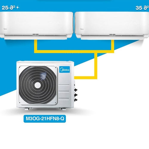 მულტისპლიტ კონდიციონერი MIDEA M3OG-21HFN8-Q + AB-09NXD0-M + AB-12NXD0-M