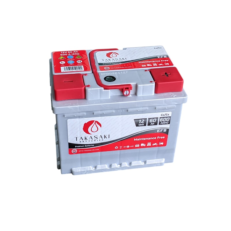 ავტომობილის აკუმულატორი 60ამპ TAKASAKI 12 V 60 AH 600A / L2-EFB R+