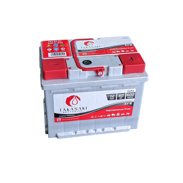 ავტომობილის აკუმულატორი 60ამპ TAKASAKI 12 V 60 AH 600A / L2-EFB R+
