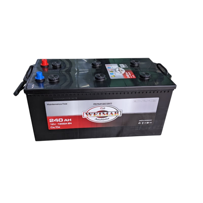 ავტომობილის აკუმულატორი 240ამპ WEIMAR 12V 240 AH 1300A / D6-MF