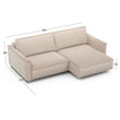 კუთხის გასაშლელი დივანი სათავსოთი Liverpool Beige 230x170x86 სმ