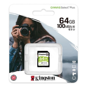 მეხსიერების ბარათი Kingston 64GB SDHC Canvas Select Plus (SDS2/64GB)