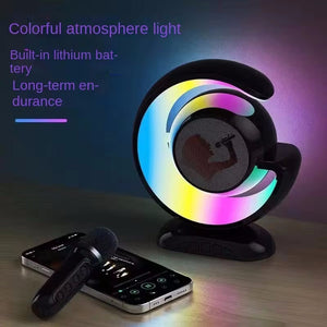 მინი Bluetooth დინამიკი RGB ფერებით და 2 მიკროფონით OEM YS-110