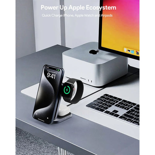 უსადენო დამტენი Aukey 3 in-1 15W LC-MC312 MagFusion Z Qi2