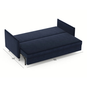 გასაშლელი დივანი სათავსოთი Galloway Dark Blue 195x98x90 სმ