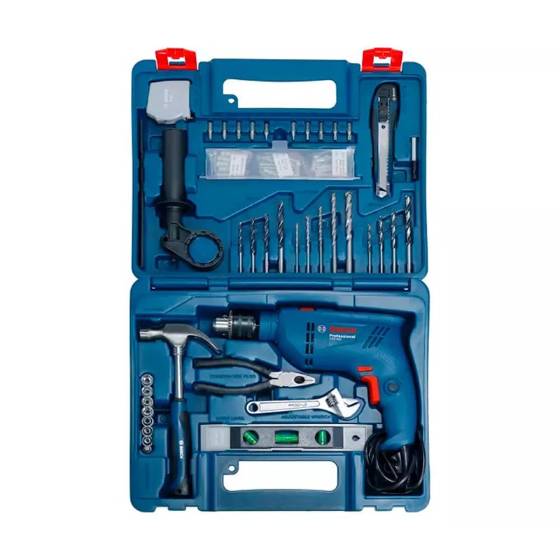 დრელი BOSCH GSB 600 +აქსესუარების ნაკრები