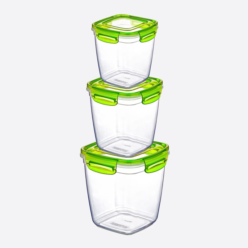 Plastic container set of 3 Dunya 30340 (29664) – ყიდვა ყველაზე იაფად ან ...