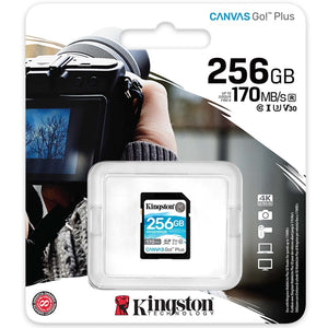 მეხსიერების ბარათი Kingston 256GB SDXC Canvas Go! Plus (SDG3/256GB)