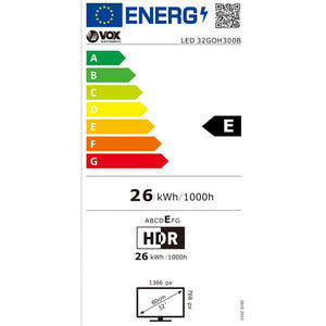 SMART ტელევიზორი VOX 32GOH300B 32 inch (81სმ)