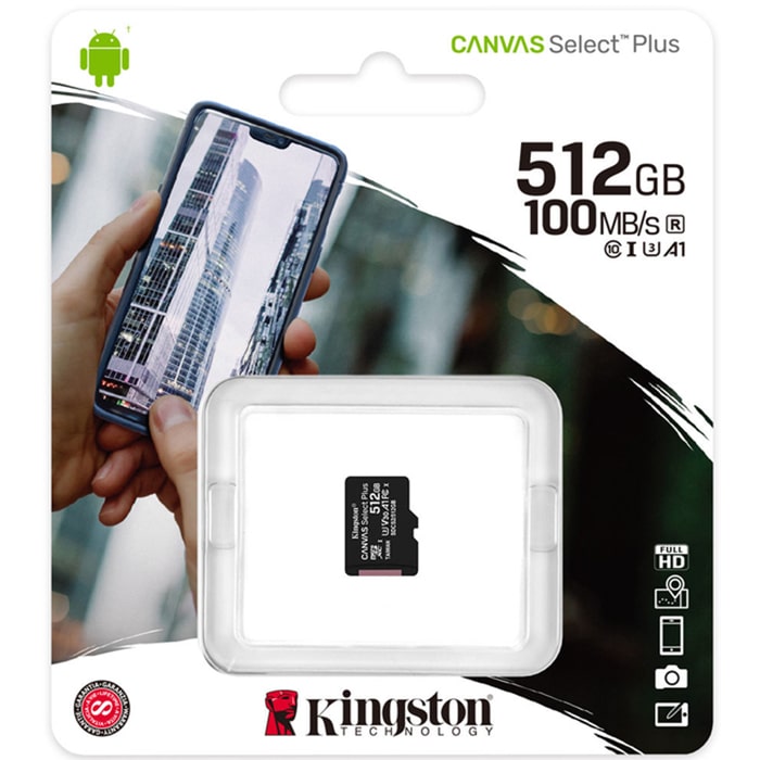 მეხსიერების ბარათი Kingston 512GB Canvas Select Plus (SDCS2/512GBSP)