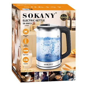 მინის ელექტრო ჩაიდანი Sokany SK-09013