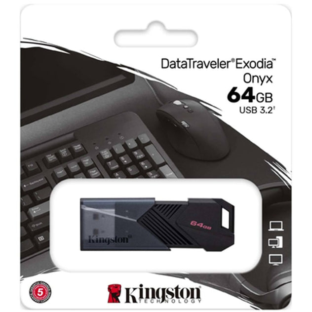 მეხსიერების ბარათი Kingston 64GB DataTraveler Exodia Onyx USB Flash Drive (DTXON/64GB)