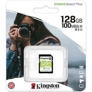 მეხსიერების ბარათი Kingston 128GB SDHX Canvas Select Plus (SDS2/128GB)