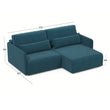 კუთხის გასაშლელი დივანი Athenry Turquoise 213x167x86 სმ