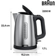 ელექტრო ჩაიდანი BRAUN WK1500BK