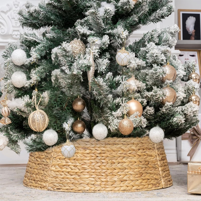 ნაძვის ხის მოწნული კალათა მრგვალი 55x15 სმ OEM GM4769