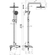 საშხაპე კომპლექტი Rubineta Olo BK Ultra-10 SW DV3/4 BK 625123