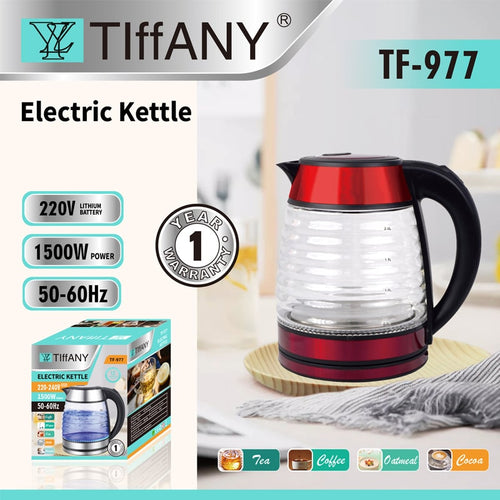 მინის ელექტრო ჩაიდანი Tiffany TF-977