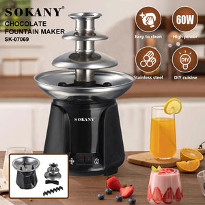 3 დონიანი შოკოლადის ფანტანი Sokany SK-07069