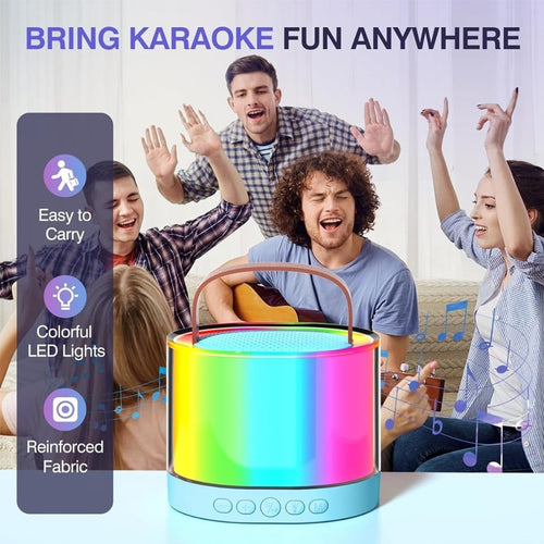 მინი Bluetooth დინამიკი RGB ფერებით და მიკროფონით OEM K52