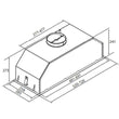 გამწოვი AIRFORCE Modulo POP 52cm Built-In Cooker Hood