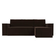 კუთხის გასაშლელი დივანი სათავსოთი Geneva Dark Brown 238x159x75 სმ