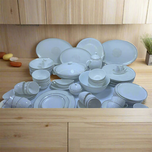ჭურჭლის გერმანული ნაკრები 12 პერსონაზე PardisChini 105PCS Ortysia