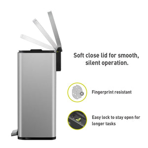მეტალის ნაგვის ურნა EKO EK9361MMT-50L